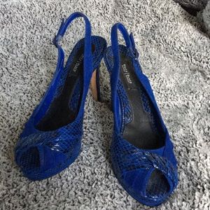 WHBM peel toe pumps